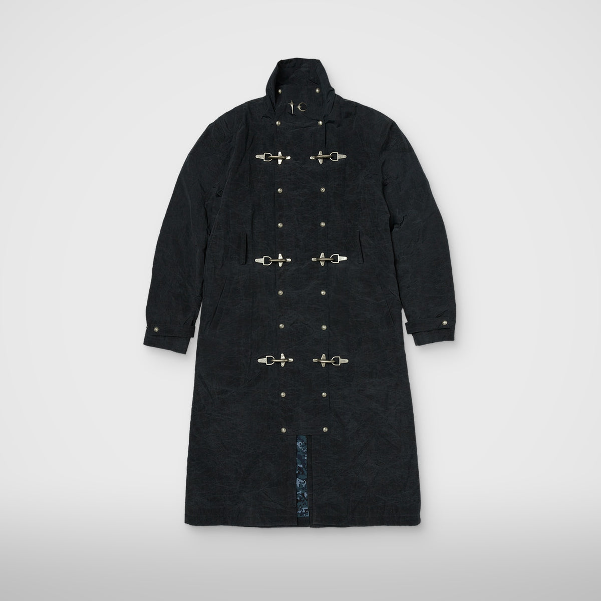 Thug Club Scarred Bio Soldier Trench Coat in black