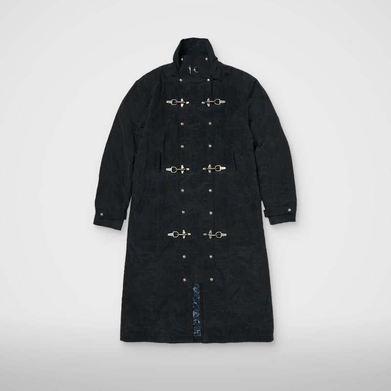 Thug Club Scarred Bio Soldier Trench Coat in black