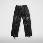 Thug Club Mohican Leather Denim Pants in black, view 2 of 6