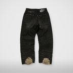 Thug Club Skull Stitch Ripped Denim Pants in black, view 2 of 4