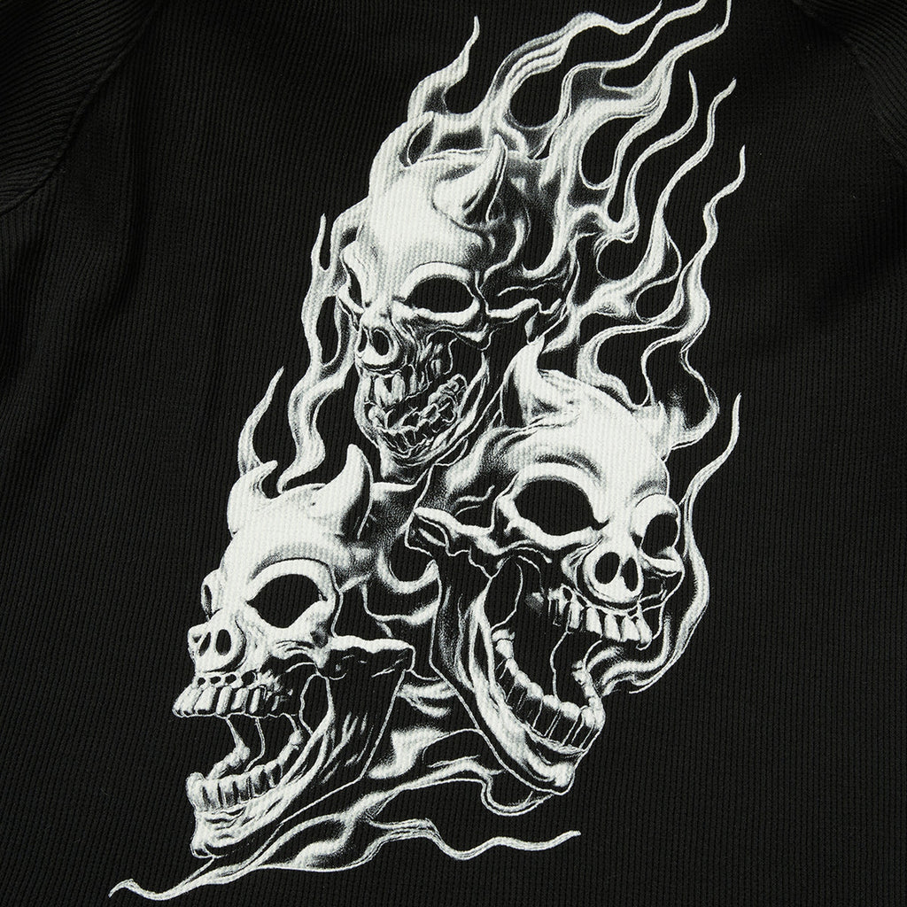 Thug Club Bulk Shoulder Three Riding Skull Layered T-Shirt in black, view 3 of 4