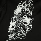 Thug Club Bulk Shoulder Three Riding Skull Layered T-Shirt in black, view 3 of 4