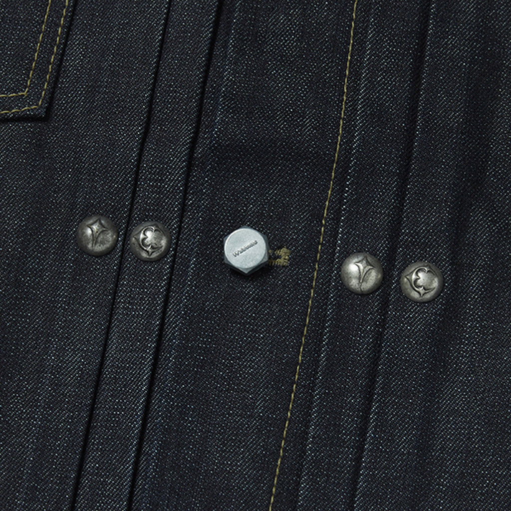 Thug Club Land Warfare Denim Jacket in indigo, view 5 of 8