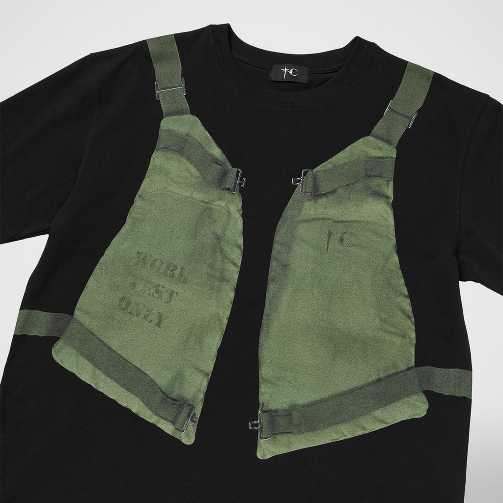 Thug Club TC Work Vest T-Shirt in black, view 4 of 4