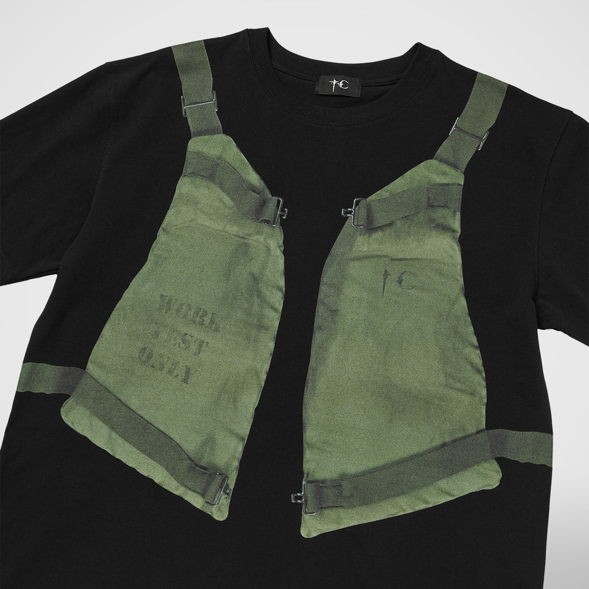 Thug Club TC Work Vest T-Shirt in black, view 4 of 4