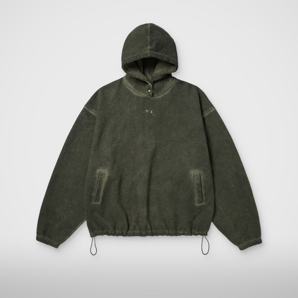 Thug Club Color Emblem Hoodie in khaki