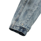 Thug Club Bio Soldier Denim Trench Coat in blue, view 10 of 10