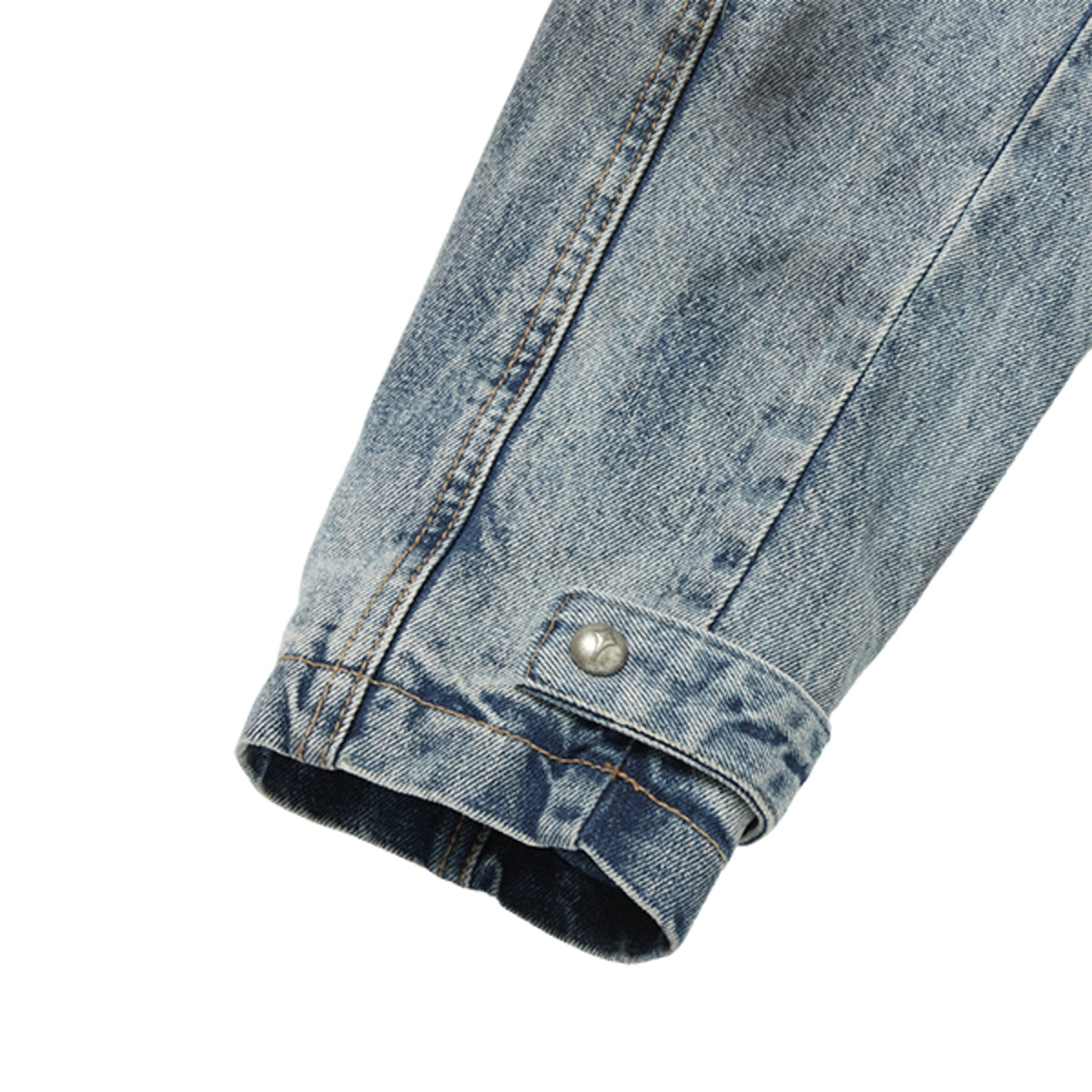 Thug Club Bio Soldier Denim Trench Coat in blue, view 10 of 10