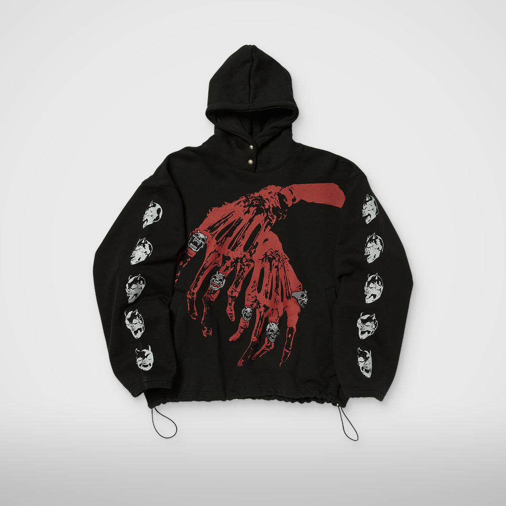 Thug Club TC Bone Cross Hoodie in black