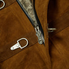 Thug Club Bio Soldier Leather Jacket in camel, view 5 of 8