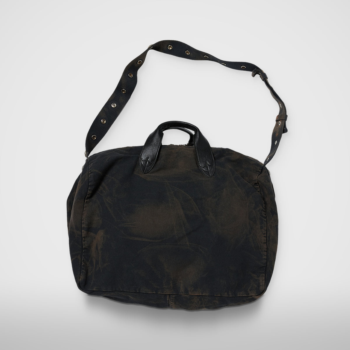 Thug Club Two Tone Washed Canvas Crossbody Bag in rust black, view 3 of 7