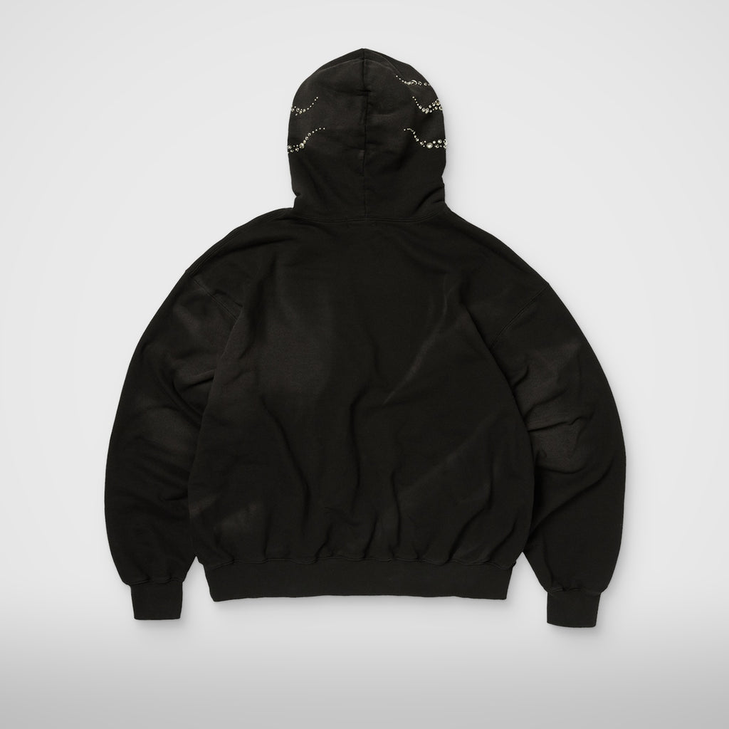 Thug Club Hotheaded Riding Skull Hoodie in black, view 2 of 2