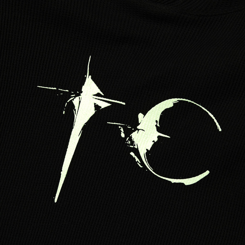 Thug Club Bulk Shoulder Glow In The Dark Hoodie in black, view 6 of 8