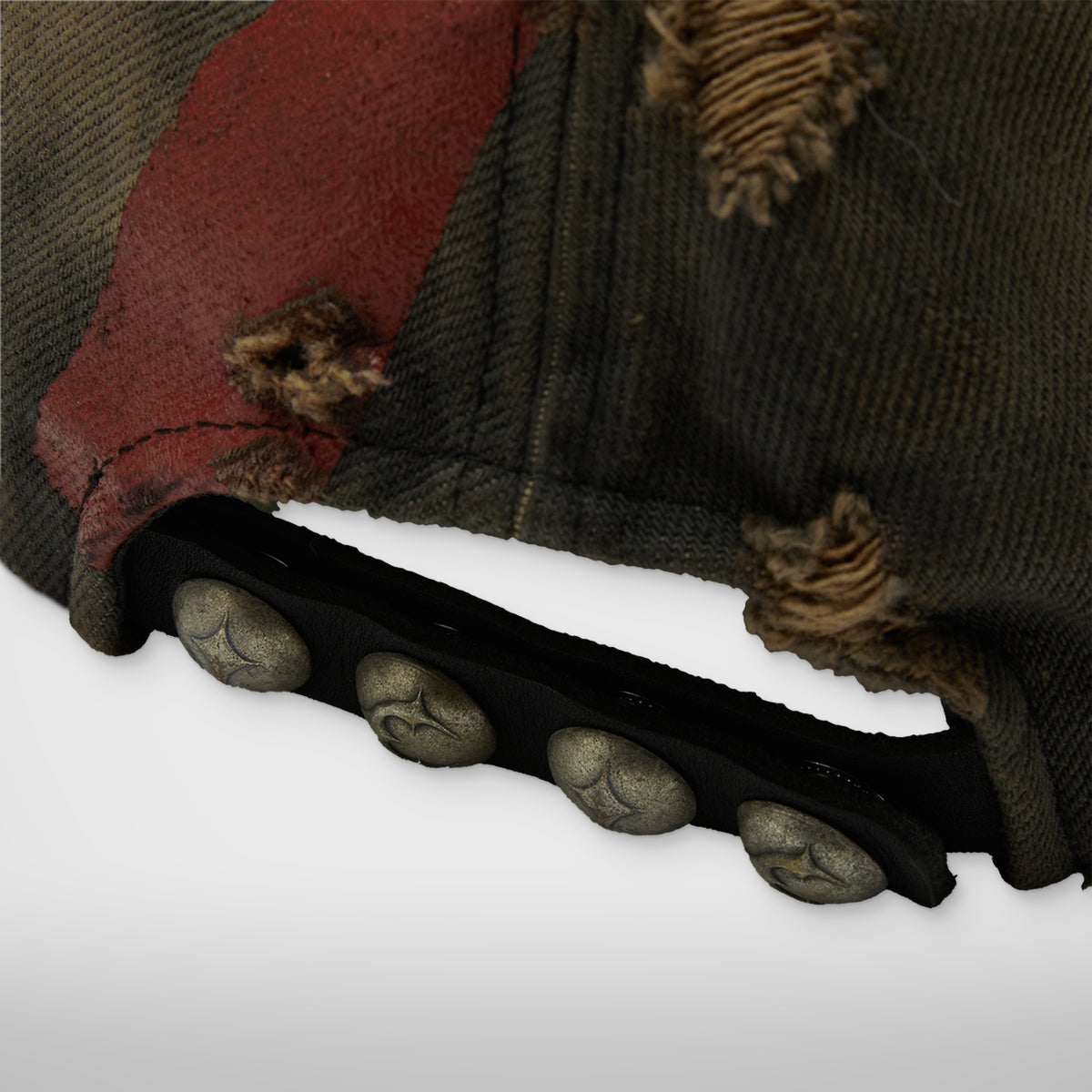 Thug Club TC Ring Bone Cap in black, close-up detail, view 7 of 7