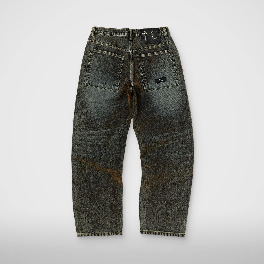 Thug Club Iron Faded Denim Pants in blue, view 2 of 2
