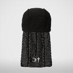 Thug Club TC Destroyed Crochet Tail Hat in black, view 2 of 3