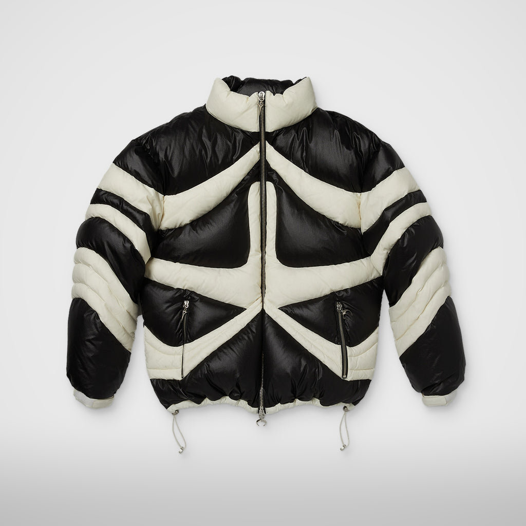 Thug Club TC Dunk Puffer Jacket in black/ivory
