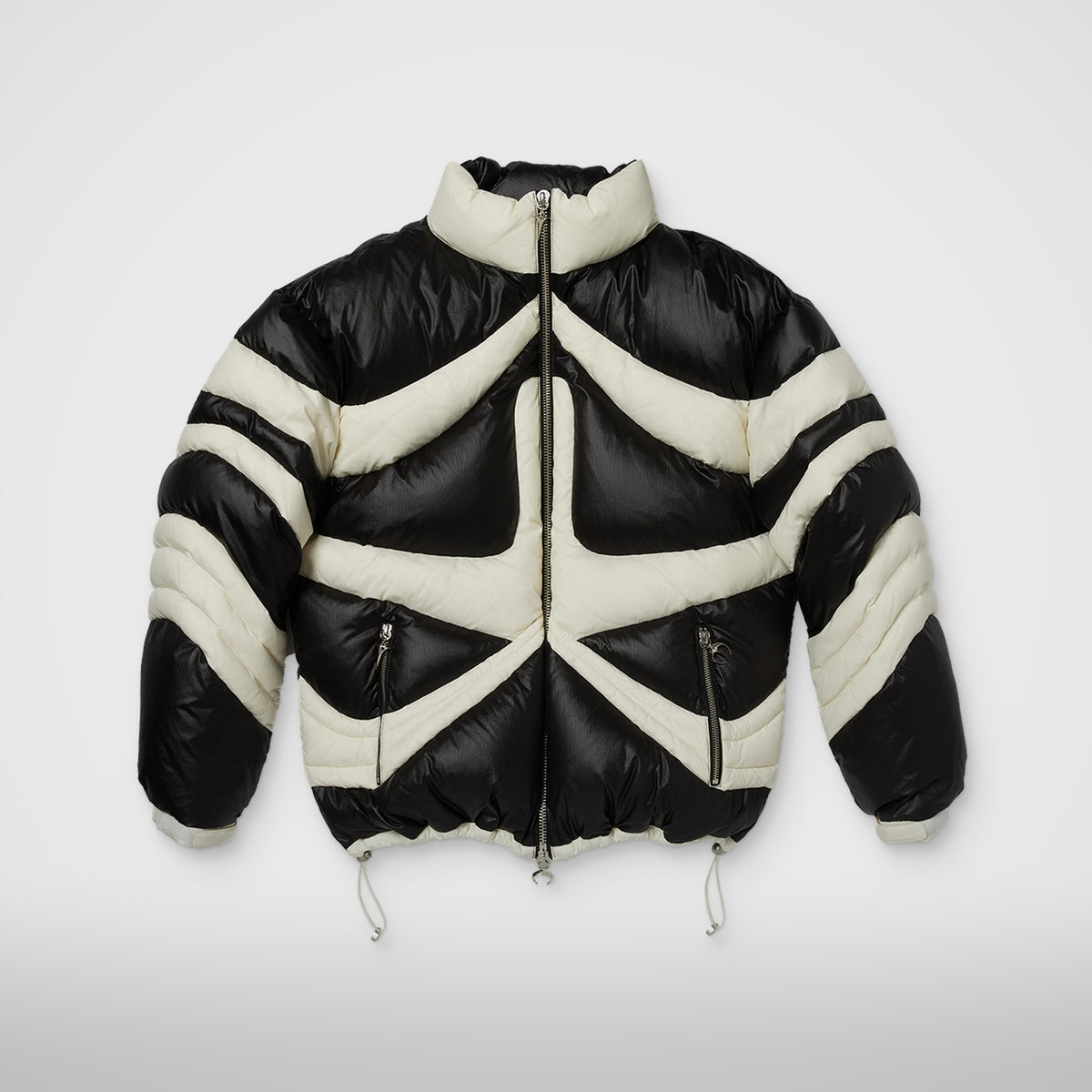 Thug Club TC Dunk Puffer Jacket in black/ivory