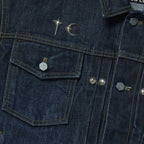 Thug Club Naval Warfare Denim Jacket in blue, view 4 of 8