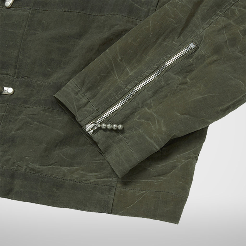 Thug Club Scarred Bio Soldier Jacket in khaki, view 7 of 8