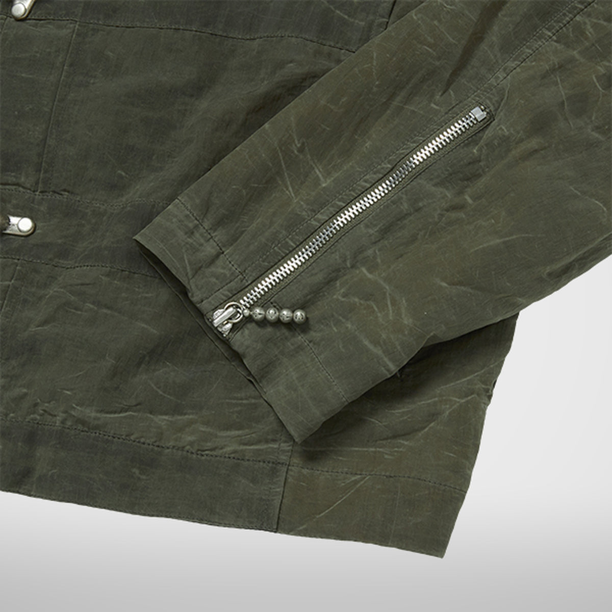 Thug Club Scarred Bio Soldier Jacket in khaki, view 7 of 8