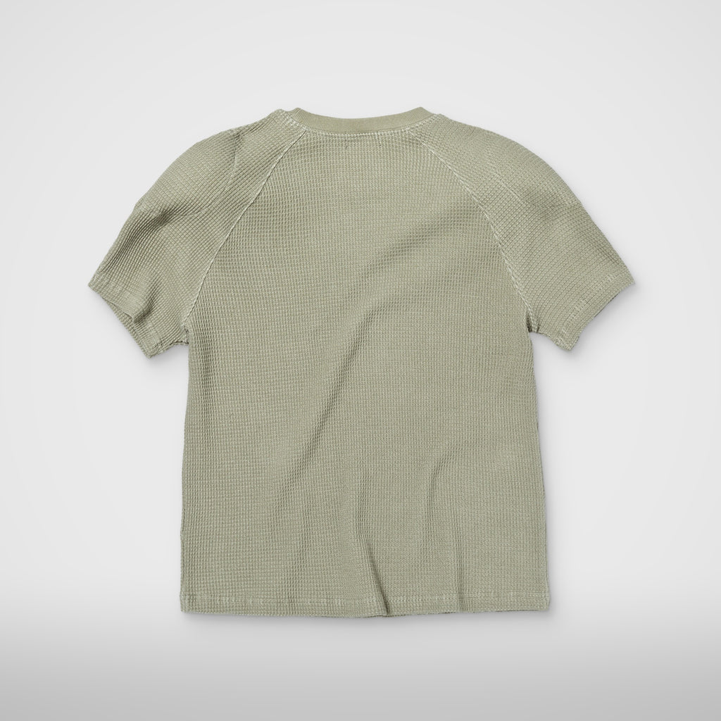 Thug Club Bulk Shoulder Waffle T-Shirt in khaki, view 2 of 2