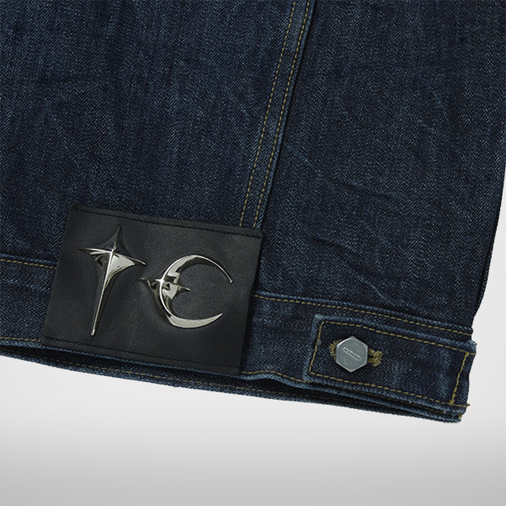 Thug Club Naval Warfare Denim Jacket in blue, view 8 of 8