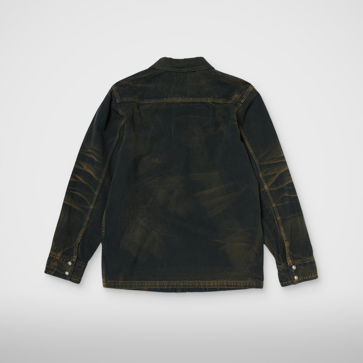 Thug Club TC Two Tone Washed Shirt in rust black, back view