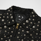 Thug Club X Alpha CWU 45/P All Over Rivet Jacket in black, view 3 of 9