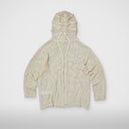 Thug Club TC Line Mesh Knit Hoodie in white, back view