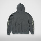 Thug Club Leather Flame Hoodie in gray, view 2 of 2