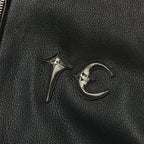 TC HOTHEAD THREE RIDING SKULL LEATHER JACKET