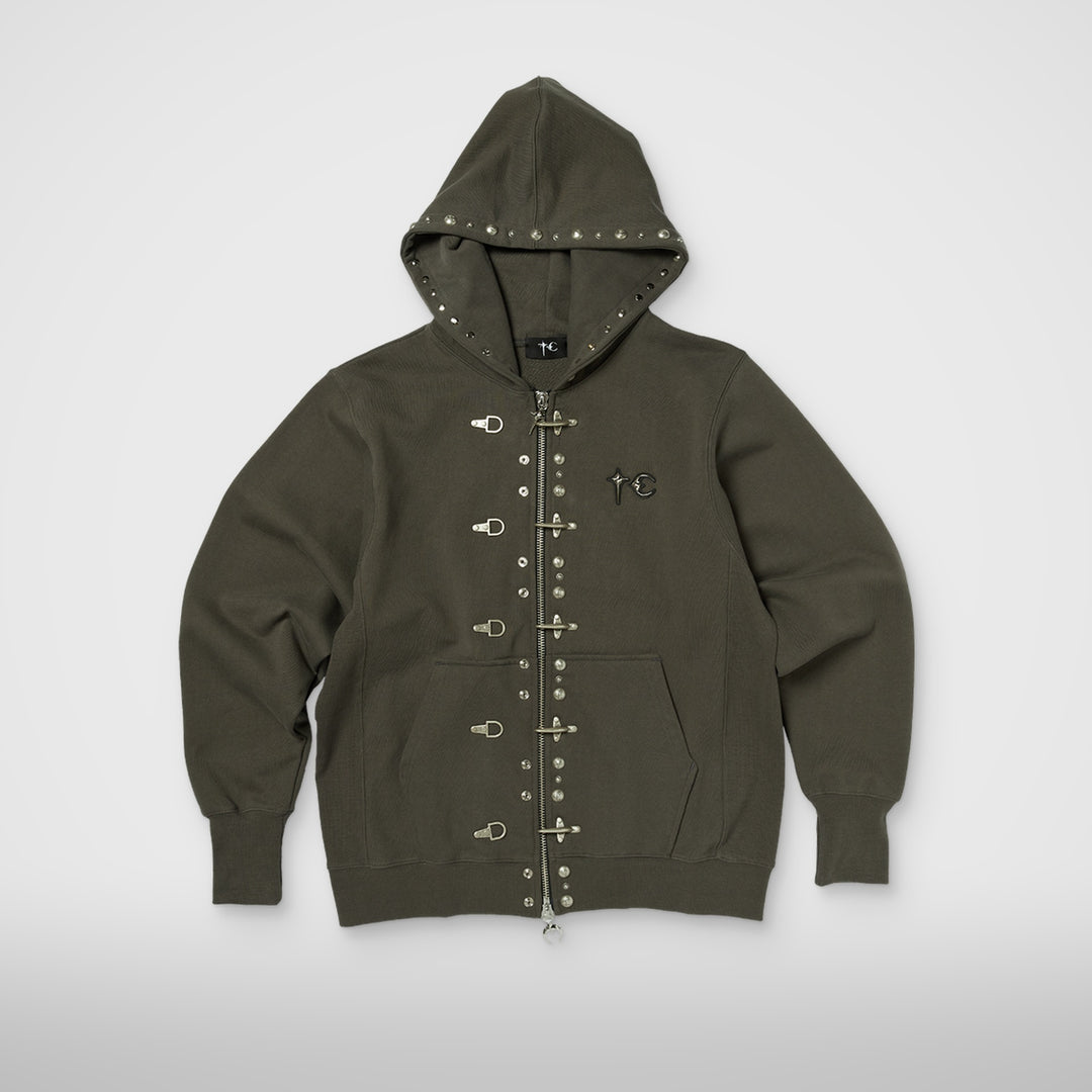 TC Studded Line Zip-Up Hoodie