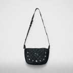 Thug Club Chopper Quilted Mini Messenger Bag in black