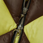 Thug Club Checkmate Puffer Vest in yellow/brown, view 3 of 3