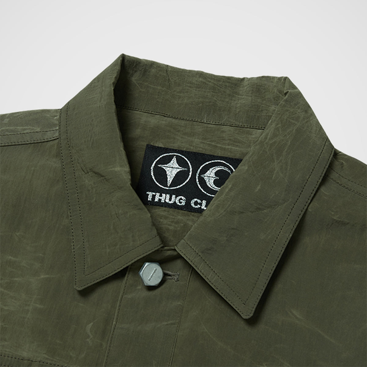 Thug Club Bio Recycle Jacket in khaki, view 3 of 9