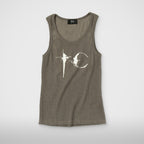 Thug Club TC Not Easy Tank Top in brown, front view