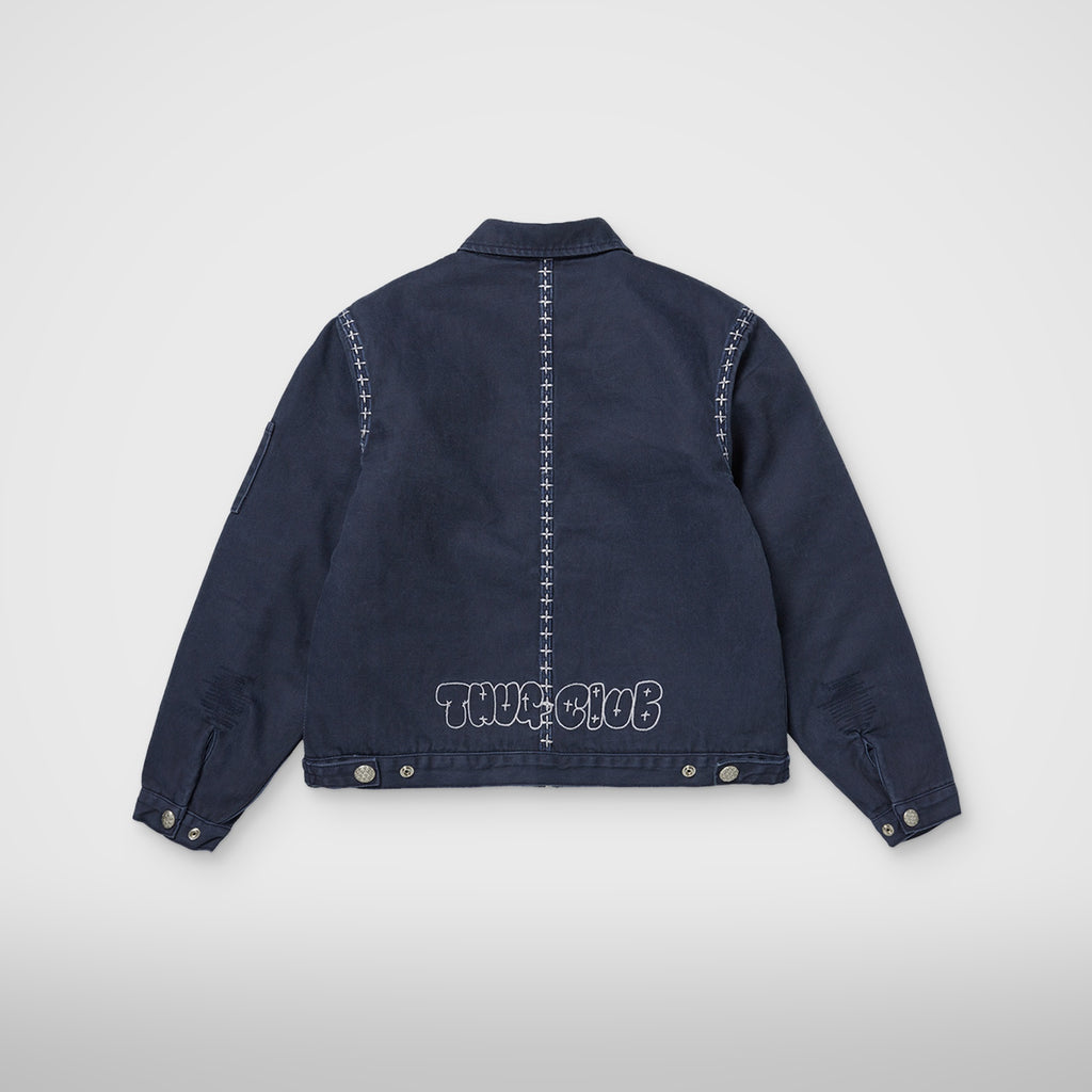 Thug Club X Stitch Eisenhower Jacket in navy, view 2 of 10