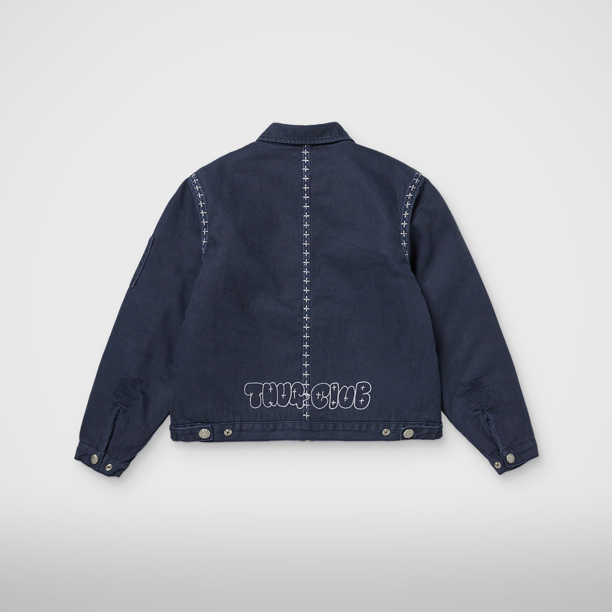 Thug Club X Stitch Eisenhower Jacket in navy, view 2 of 10