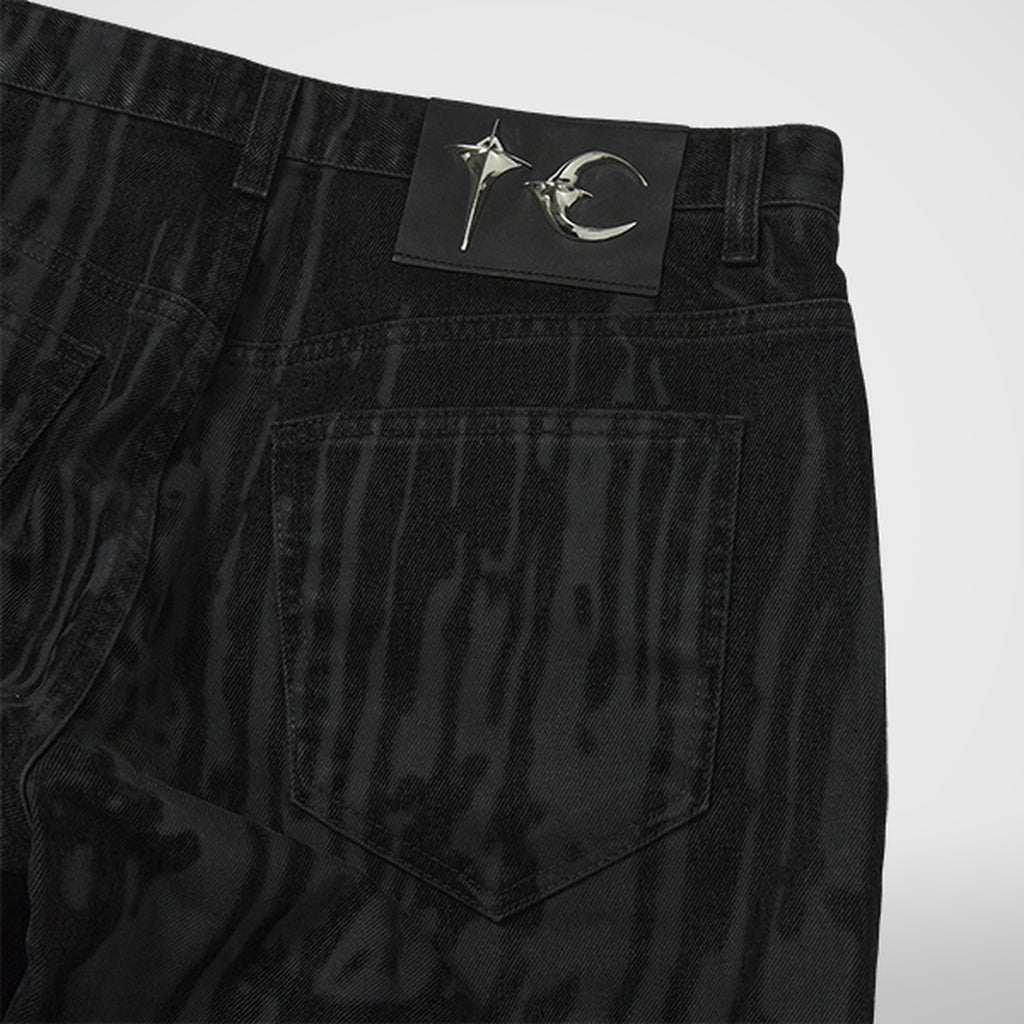Thug Club Blood Lazered Denim Pants in black, view 7 of 7