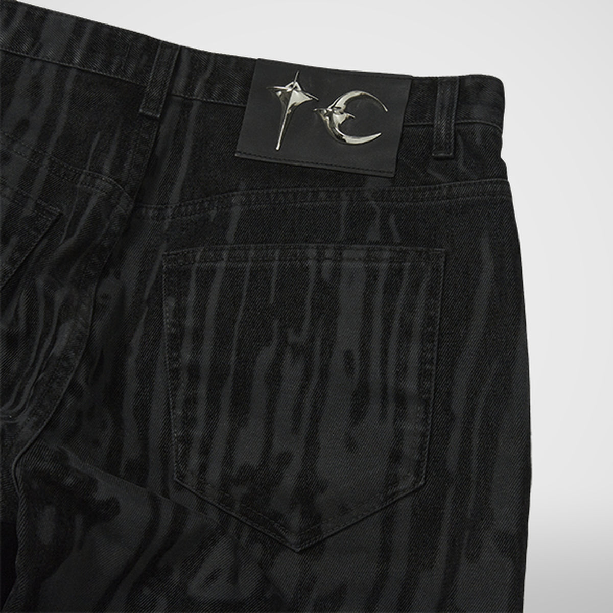Thug Club Blood Lazered Denim Pants in black, view 7 of 7