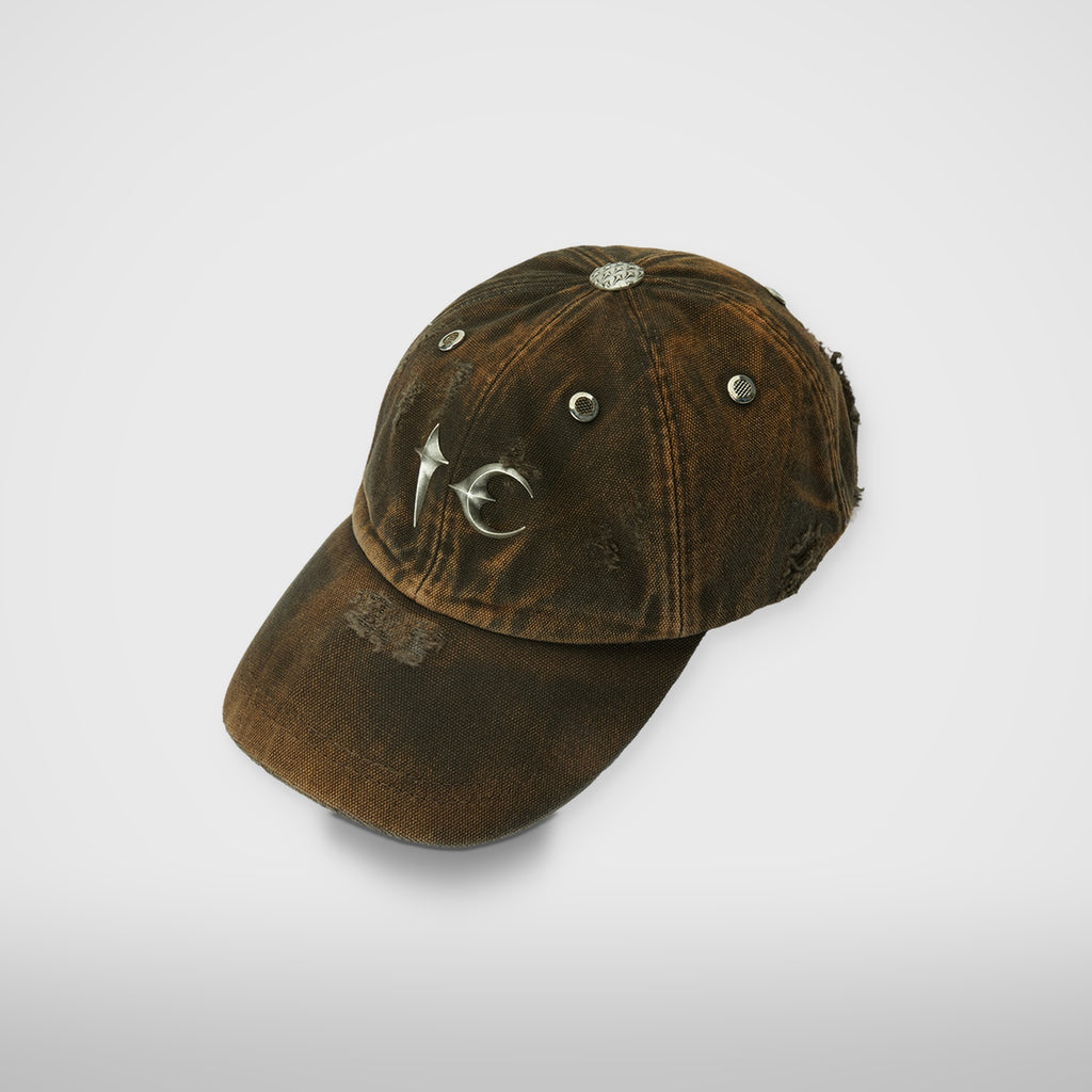 Thug Club TC Two Tone Washed Cap in olive, three-quarter view