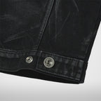 Thug Club Leave A Trace Denim Jacket in black, view 9 of 9