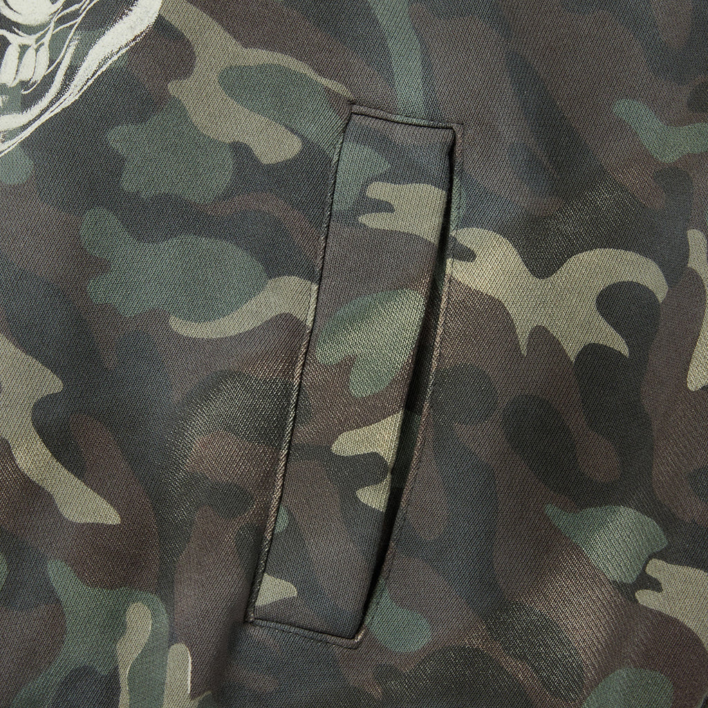 Thug Club Hotheaded Riding Skull Hoodie in camo, view 5 of 6