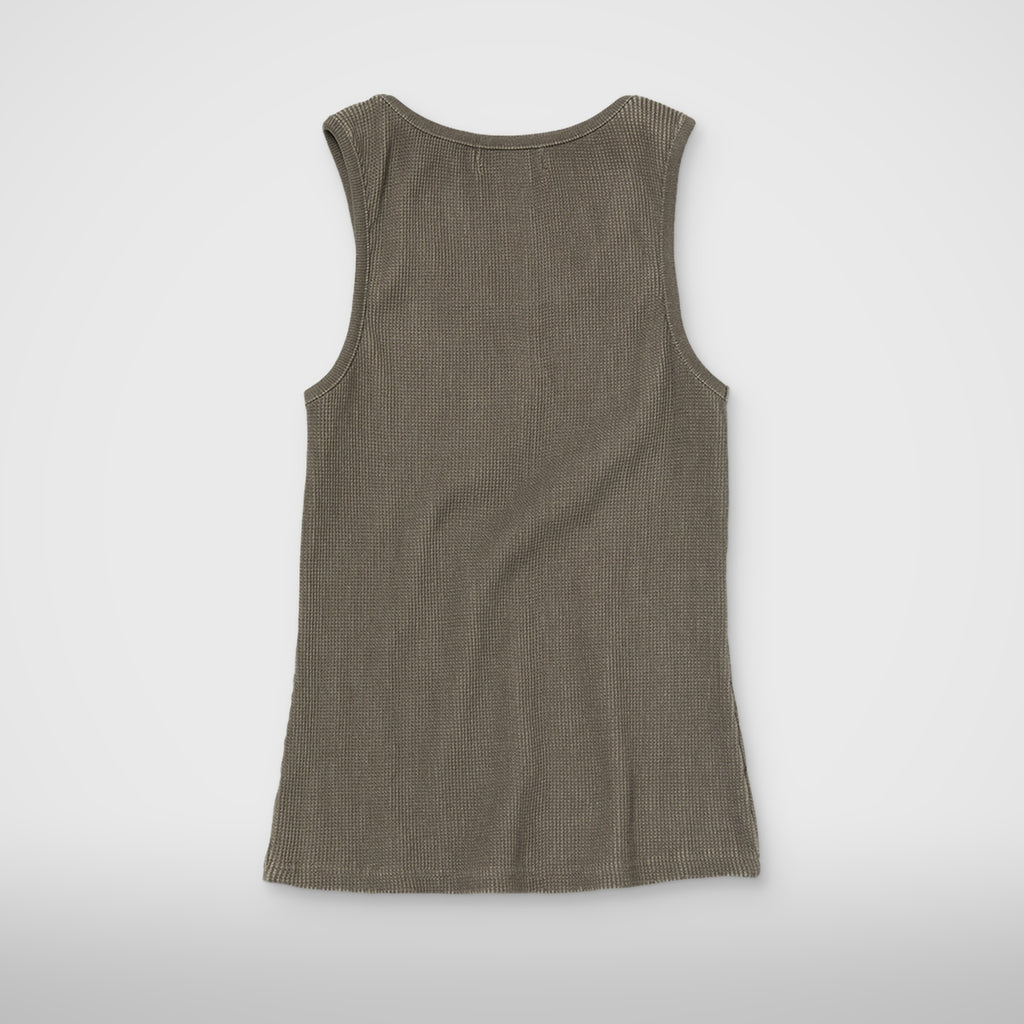 Thug Club TC Not Easy Tank Top in brown, back view