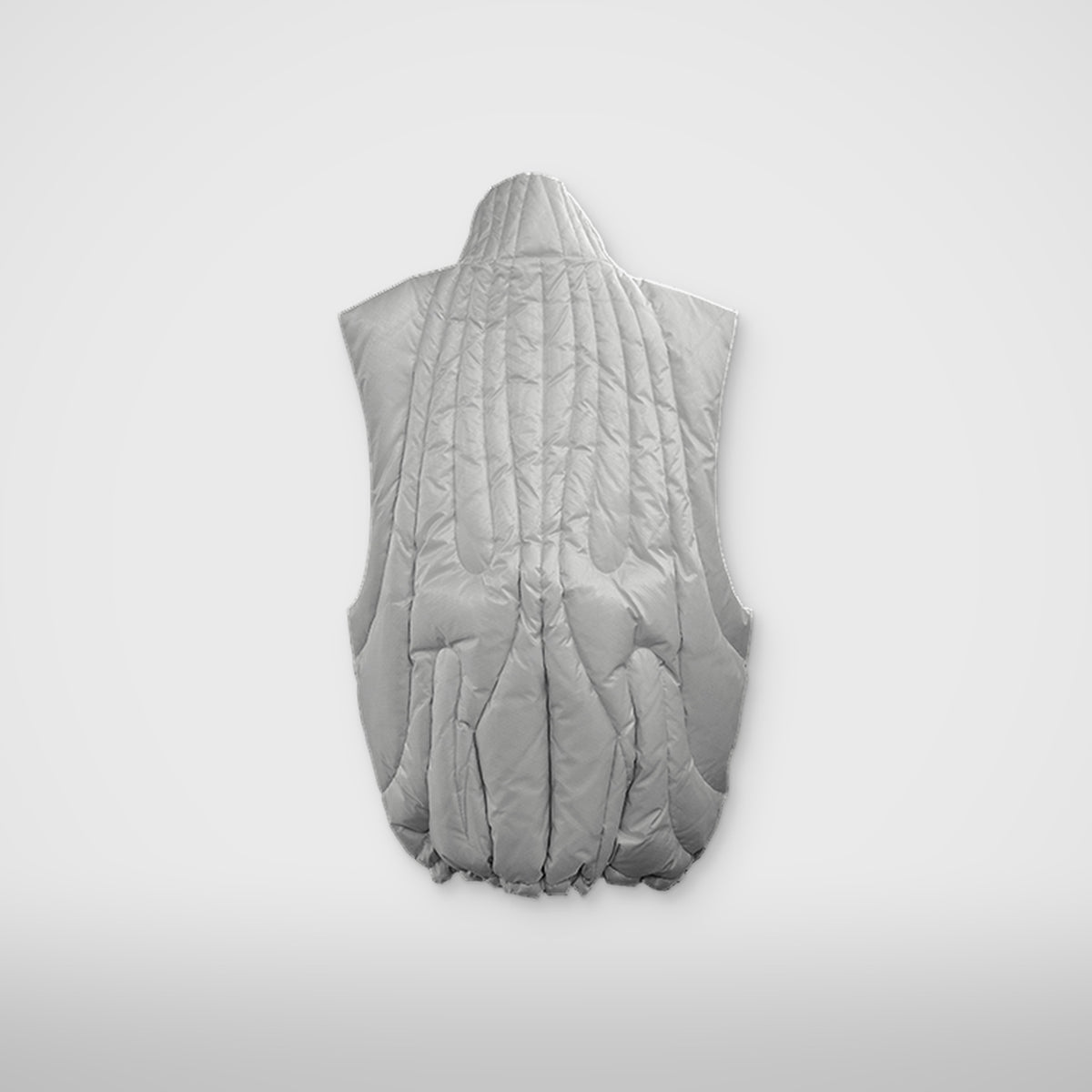Thug Club Cave Goose Down Vest in silver, view 4 of 4