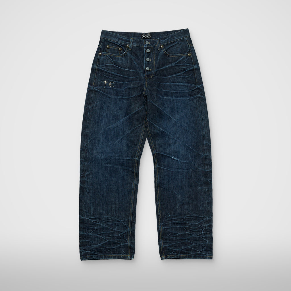 Thug Club Naval Warfare Denim Pants in blue