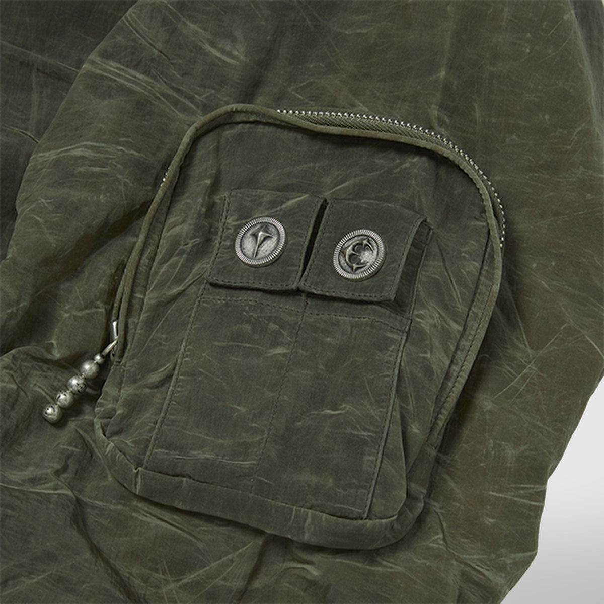 Thug Club Scarred Tango Charlie Bomber in khaki, view 7 of 7