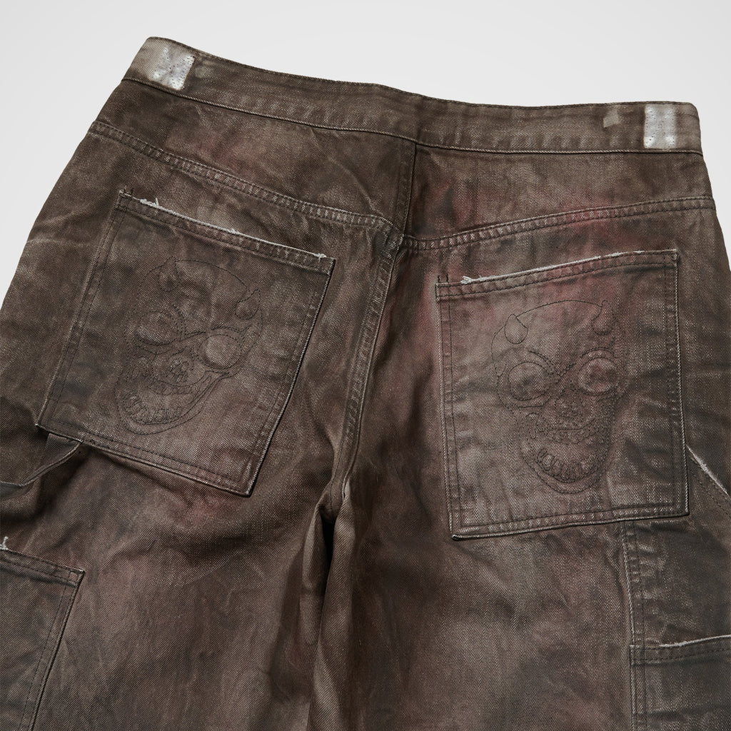 Thug Club Two Tone Washed Carpenter Pants in grey, view 6 of 8