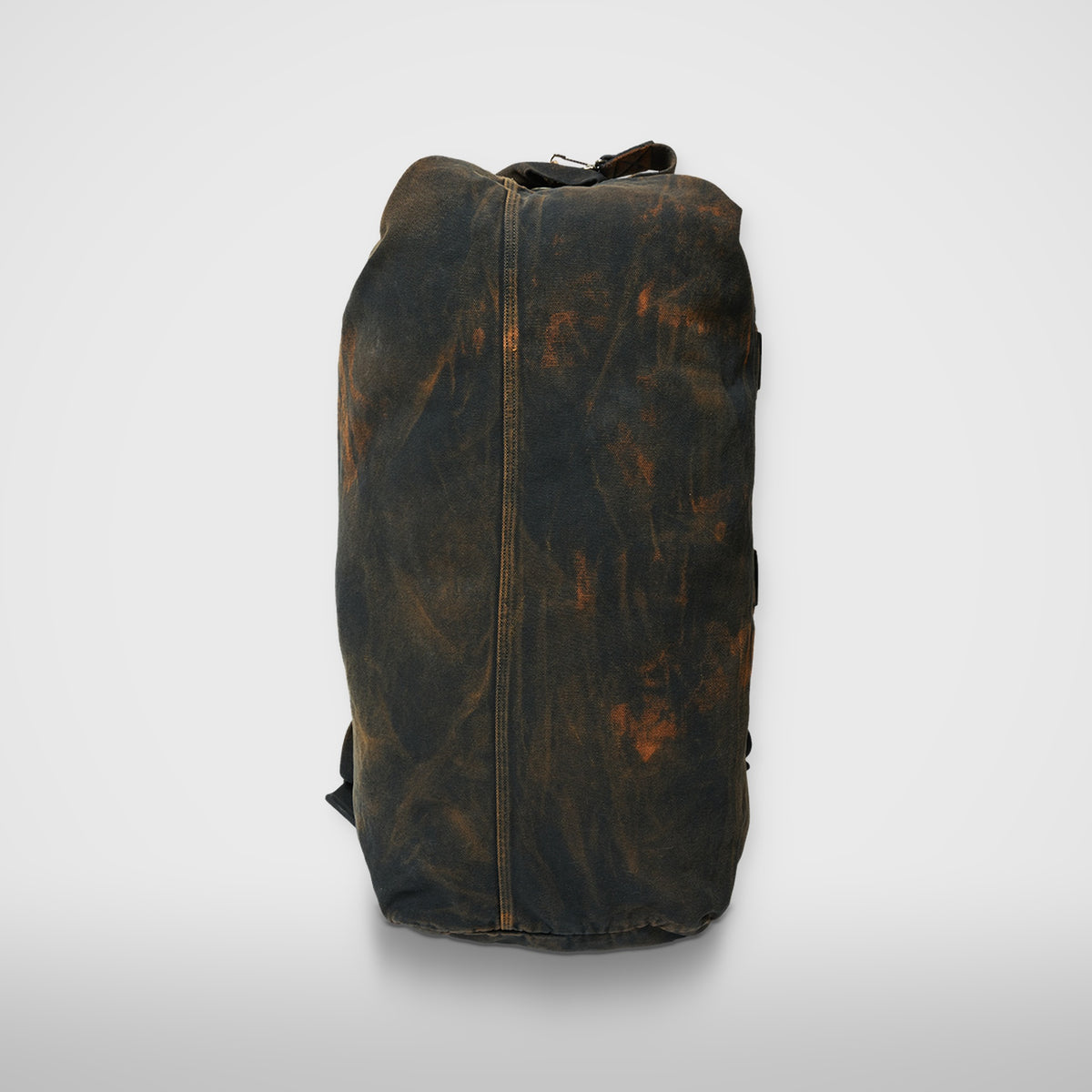 Thug Club Two Tone Washed Canvas Duffle Bag in rust black, view 3 of 4